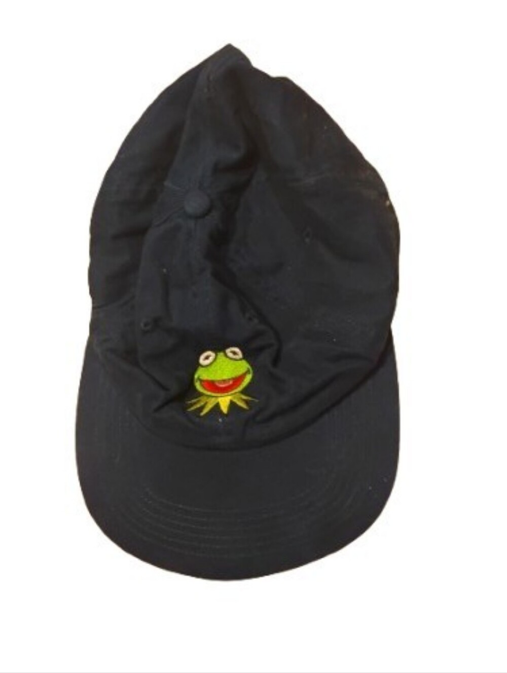 Disney Muppets Kermit the Frog Navy Embroidered Baseball Hat OS